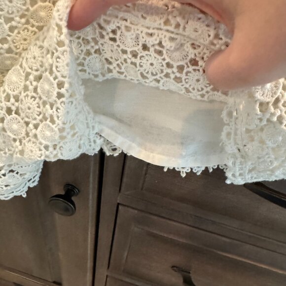 Joie White Crochet Lace Shorts Women’s 6 Boho Resortwear Cotton Silk Lined - Picture 6 of 9